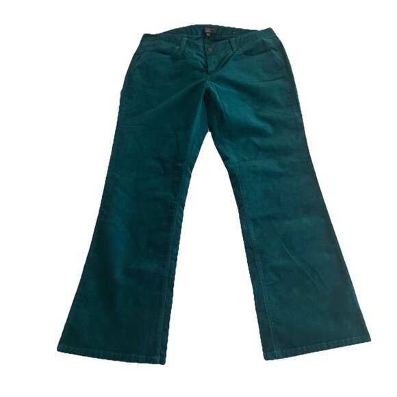 Talbots Signature Boot Teal Green Corduroy Pants Womens 14 Petite NWT - Picture 1 of 7